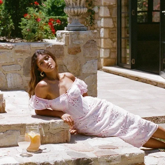 boho luxe dress Elegant Cotton Floral Print Woman Maxi Dress Boho Beach 2 Pieces Gown 12 / Picture Color